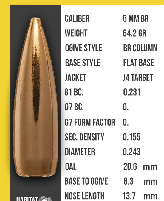 Berger-BR-Column-Target-6mm-64.2gr-Bullet-Specs-Habitat-Africa-1