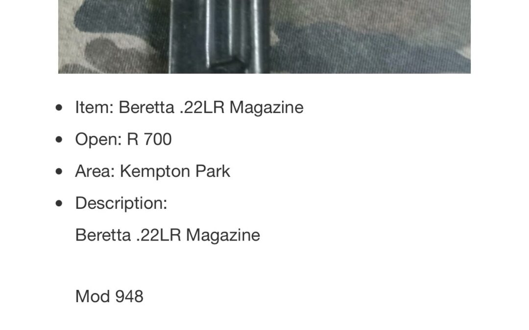 I’m looking for a Magazine for a Beretta 948 .22LR….